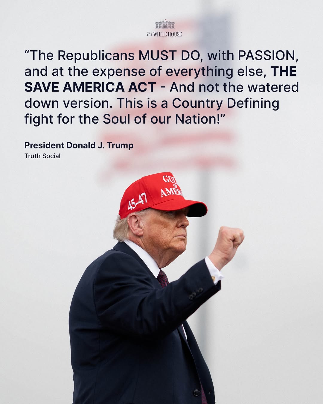Trump Declares SAVE AMERICA ACT a Defining Battle for America’s Future
