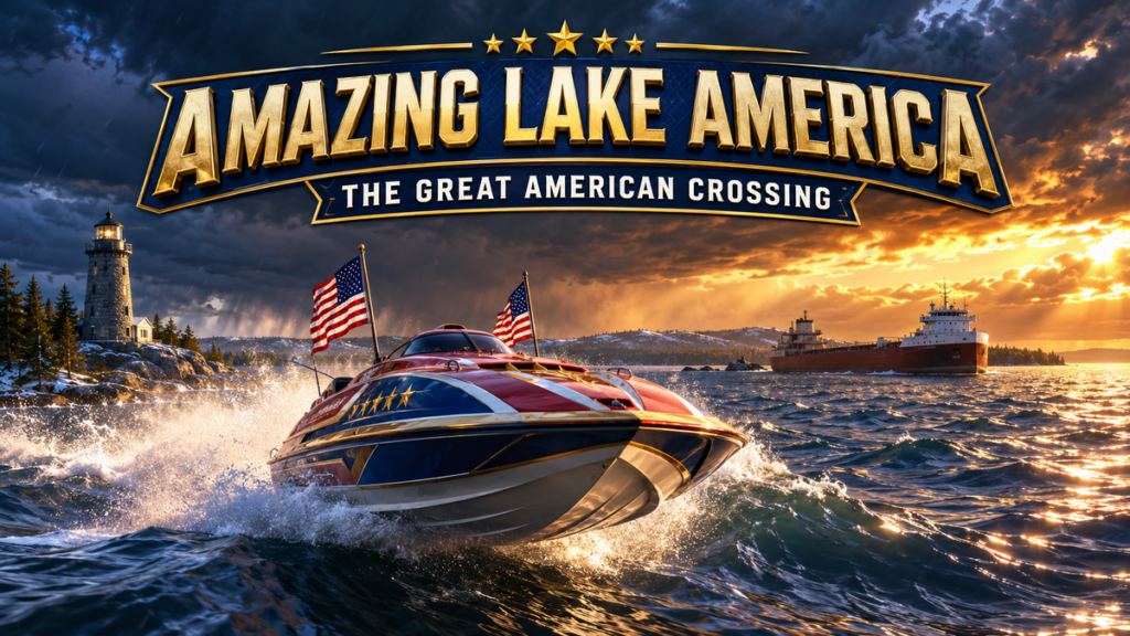 Amazing Lake America The Great American Crossing arcade game cover
