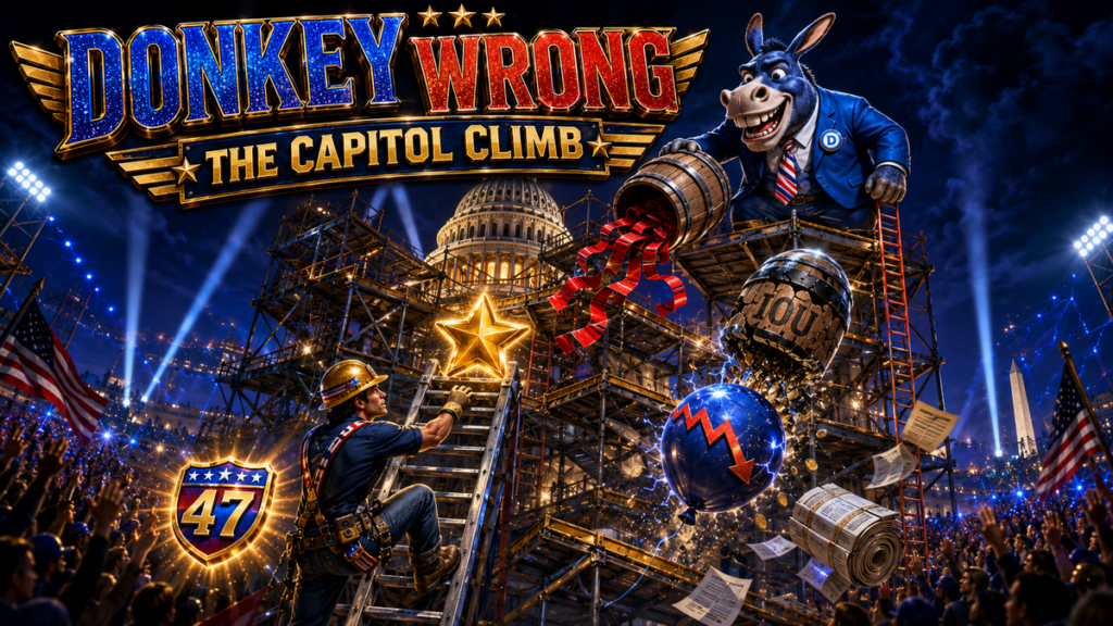 DONKEY WRONG The Capitol Climb arcade game cover